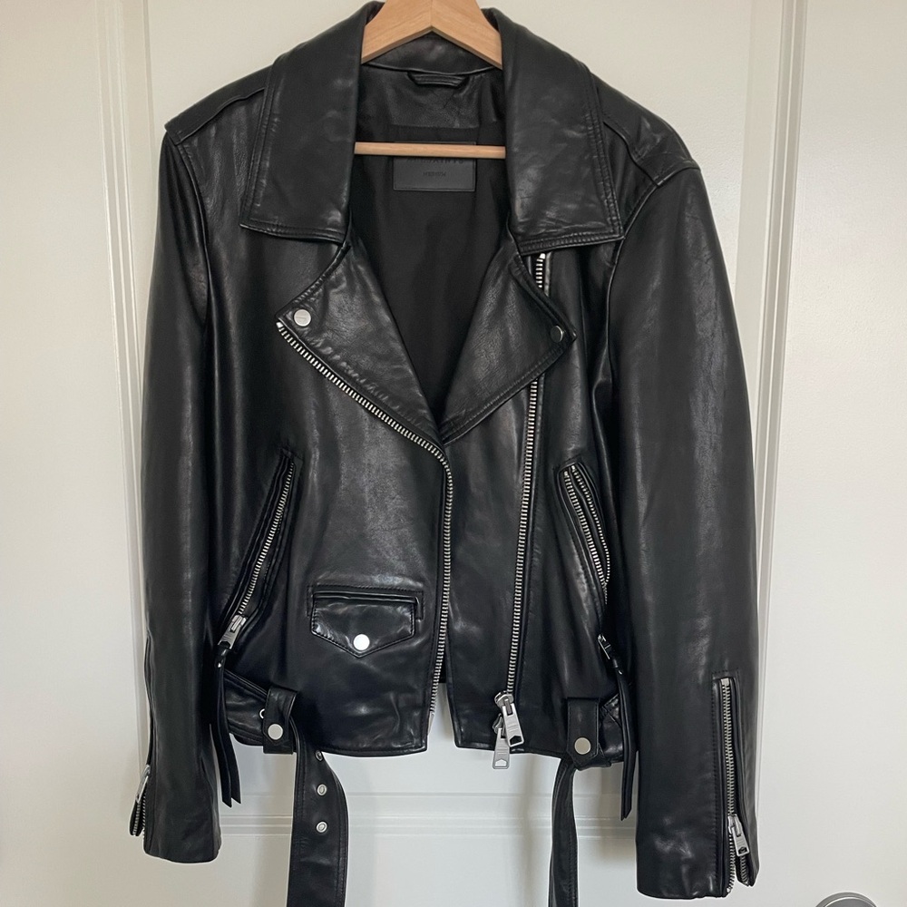 All Saints Classic Black Leather Jacket